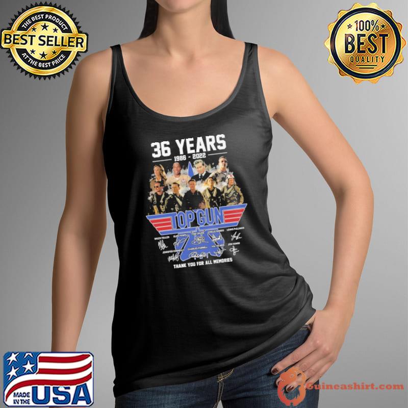 36 years 1986 2022 Top gun thank you for memories signatures s Tank Top