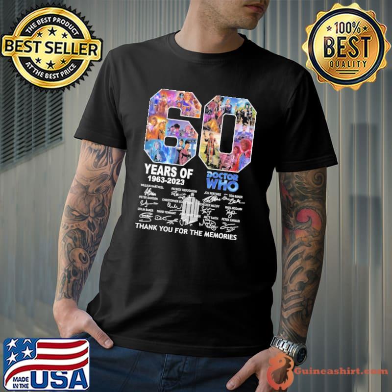 60th doctor who thank you for the memoris signatures shirt