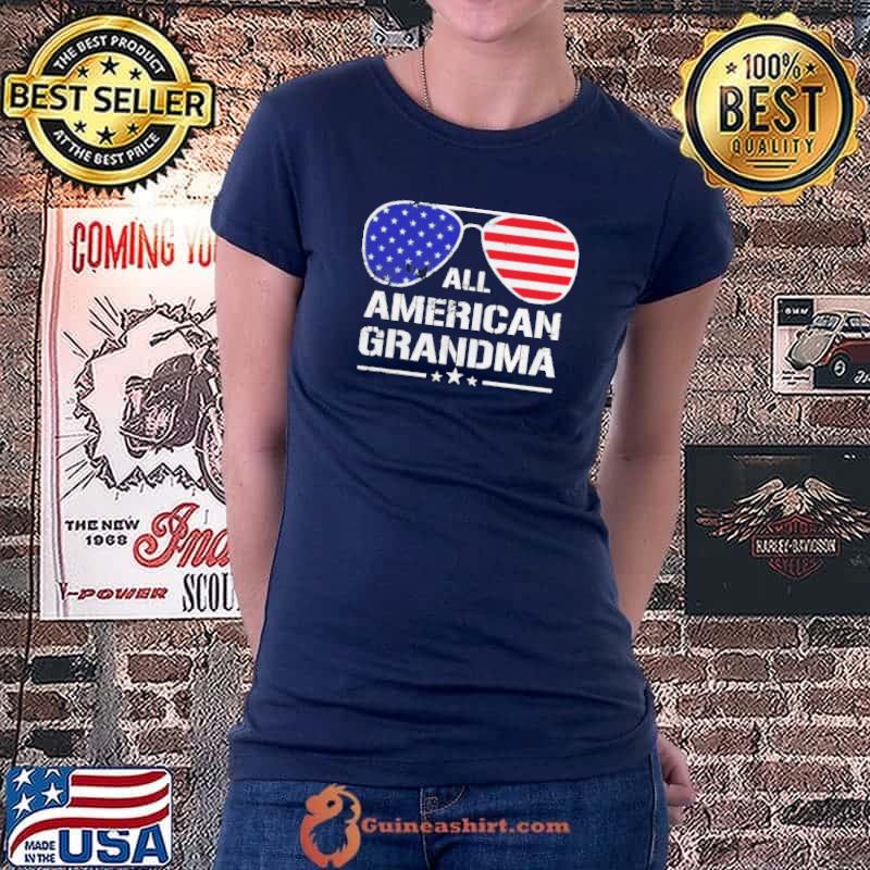 All American grandma American flag patriotic 4th of july s Ladiestee