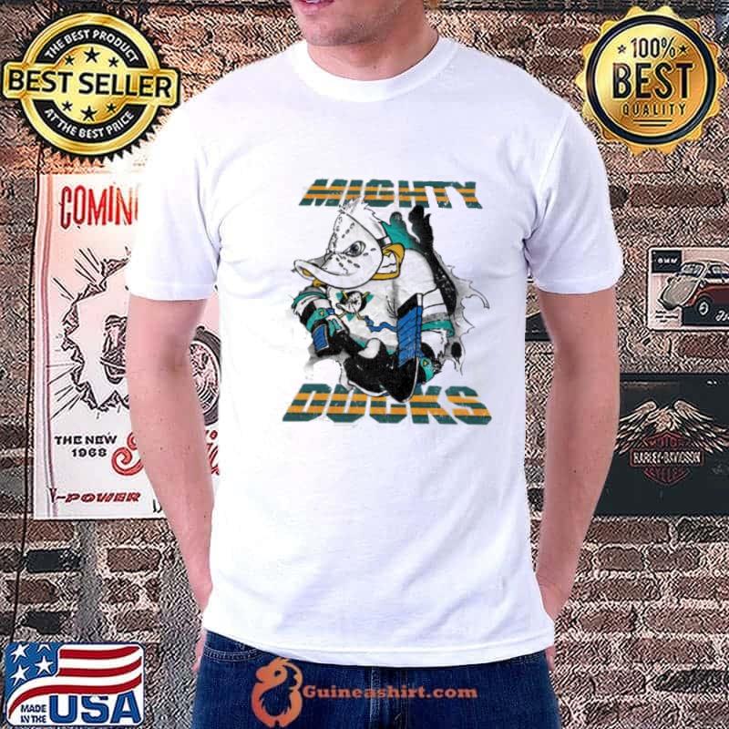Angry duck retro the mighty ducks ice hockey team shirt