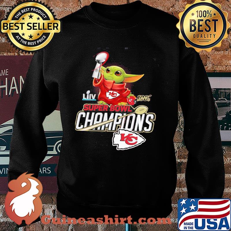 Baby Yoda hug super bowl champions Kansas city Chiefs s Sweater