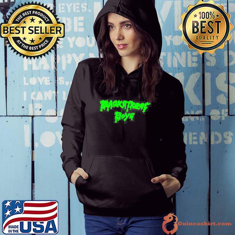 Backstreet boys American vocal group green text shirt
