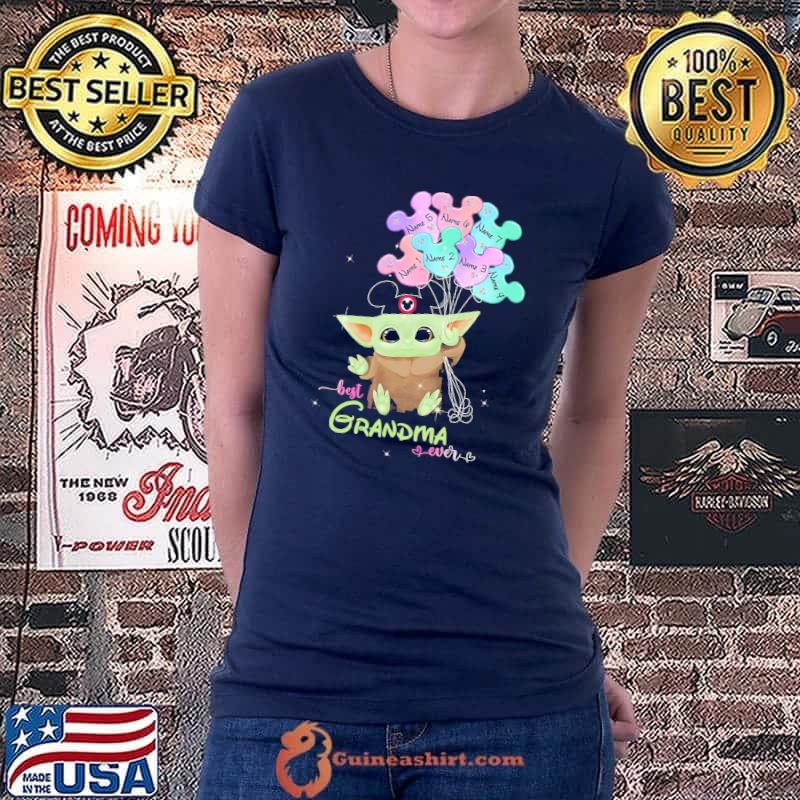 Best Grandma Ever Mickey Baby Yoda Shirt Ladiestee