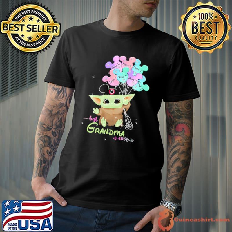 Best Grandma Ever Mickey Baby Yoda Shirt Unisex