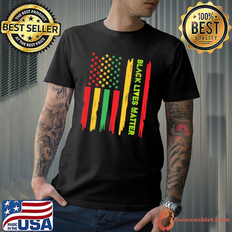 Black Live Matter America Flag Shirt