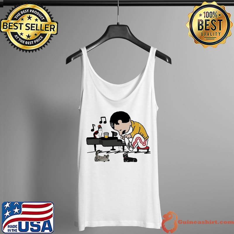 Charlie brown freddie mercury cats s Tank Top