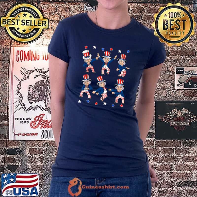 Dancing Uncle Sam 4th of July Boys Girls Kids Funny Dance T-Shirt Ladiestee