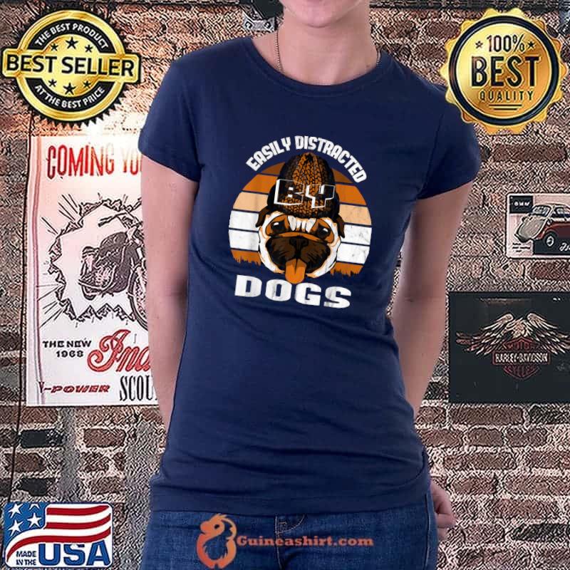 Easily distracted by dogs vintage sunset T-Shirt Ladiestee