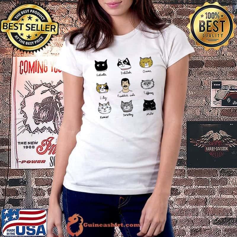 Freddie Purrcury Cats Lily Romeo Miko Shirt Ladiestee