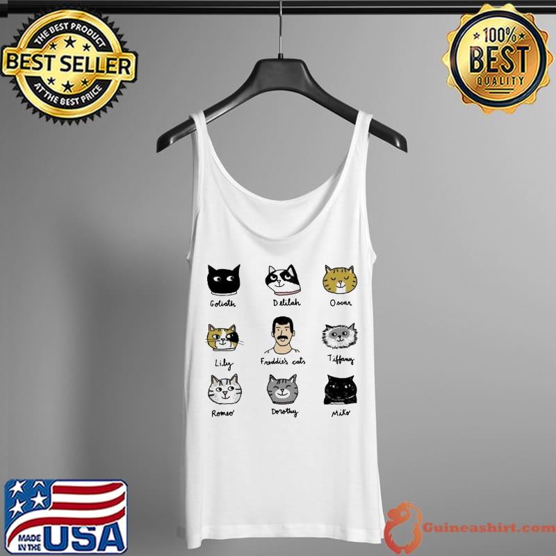 Freddie Purrcury Cats Lily Romeo Miko Shirt Tank Top