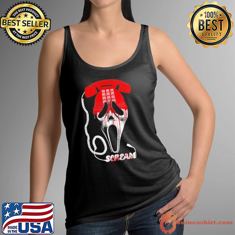 Ghostface Scream movie art telephone s Tank Top