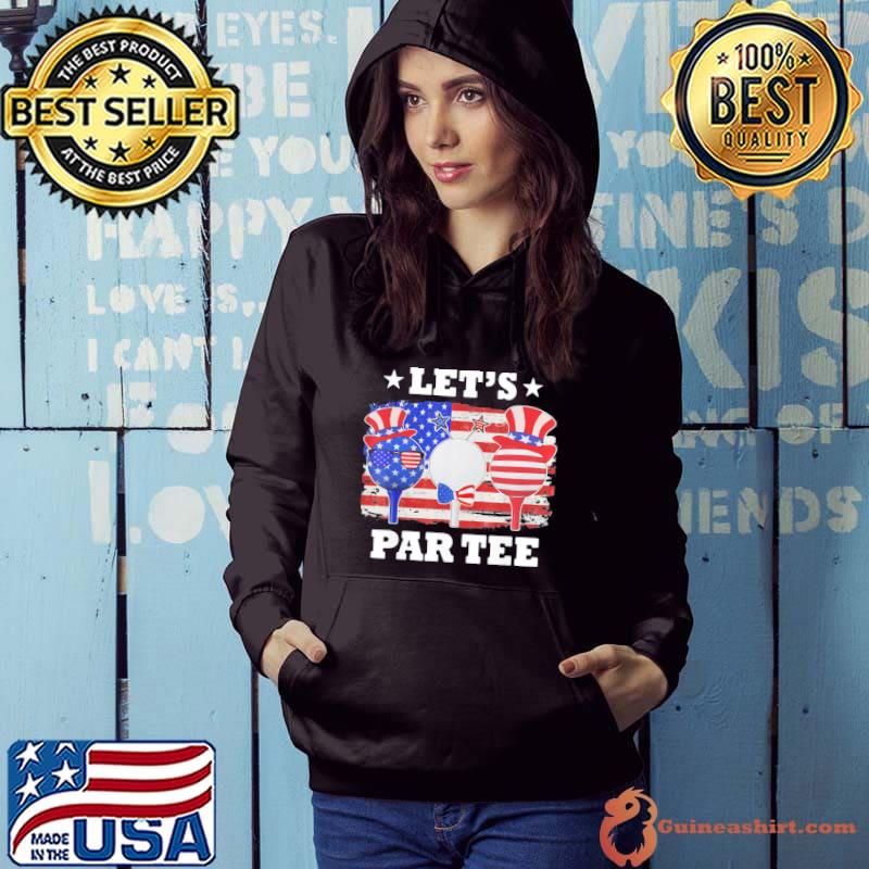 Golf let's par American flag independence golf 4th july shirt