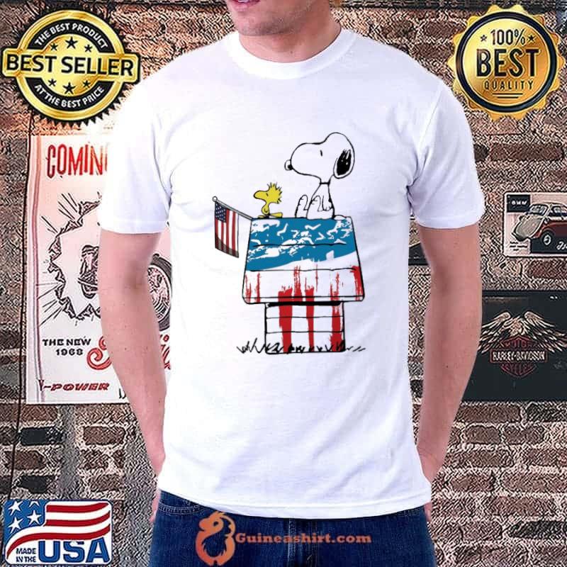 Happy independence day woodstock snoopy america flag shirt