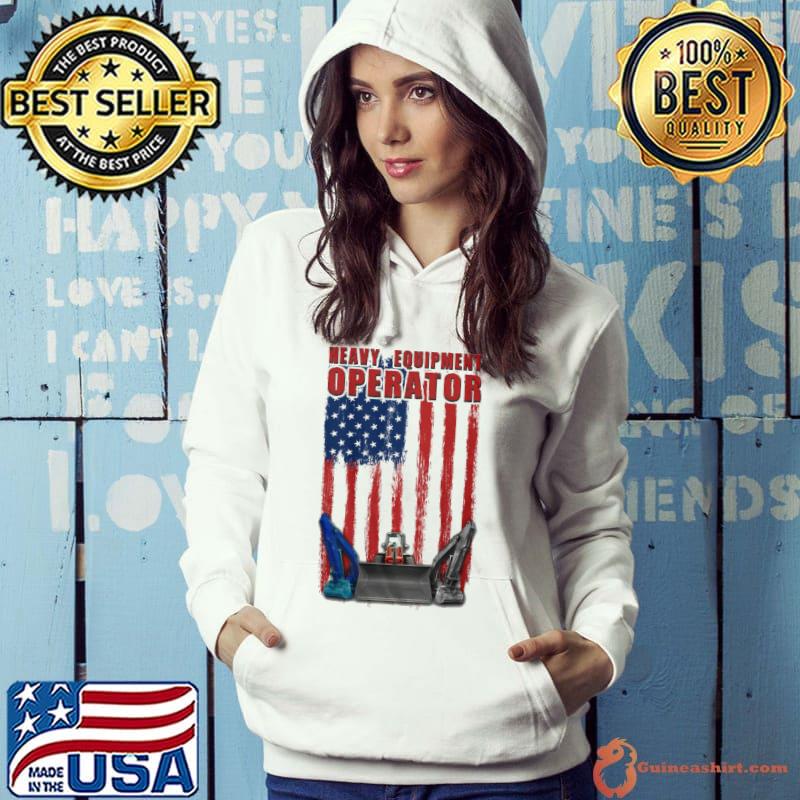 Heavy equipment operator america flag s Hoodie