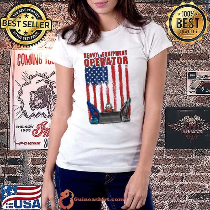 Heavy equipment operator america flag s Ladiestee