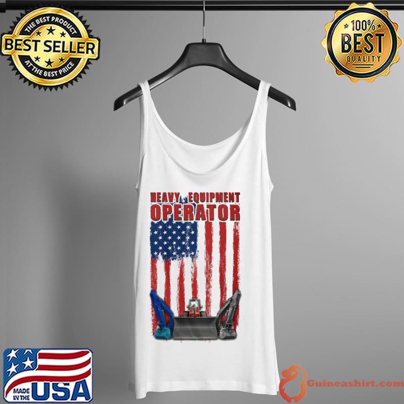 Heavy equipment operator america flag s Tank Top