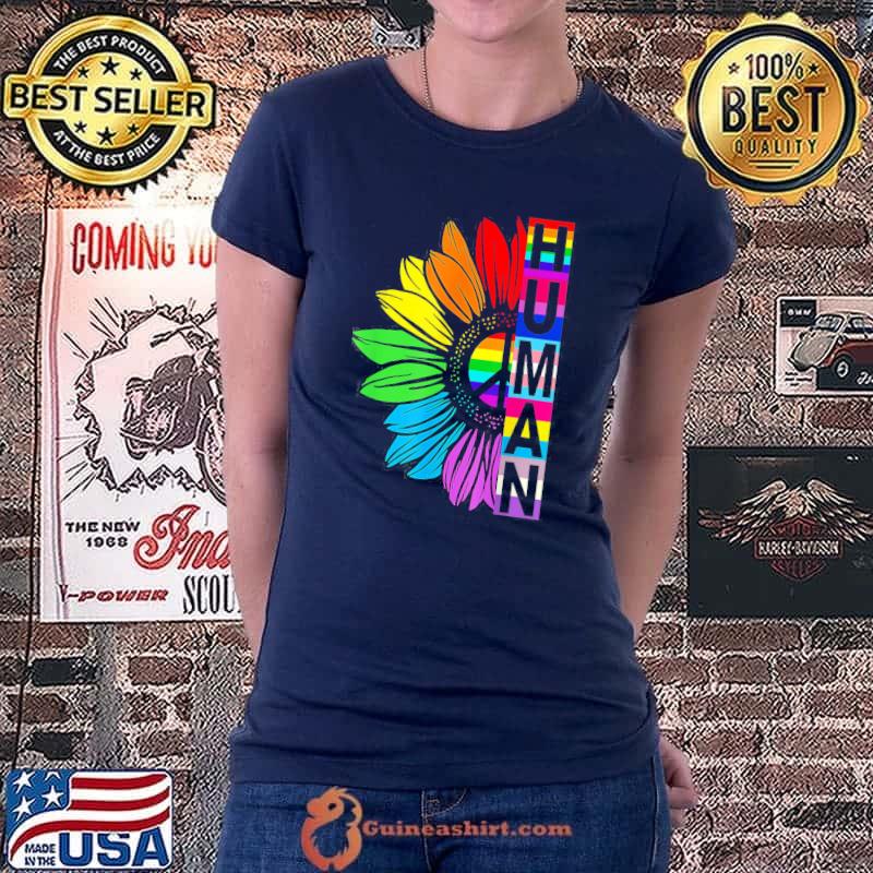 Human sunflower rainbow LGBT flag gay pride proud lgbtq s Ladiestee