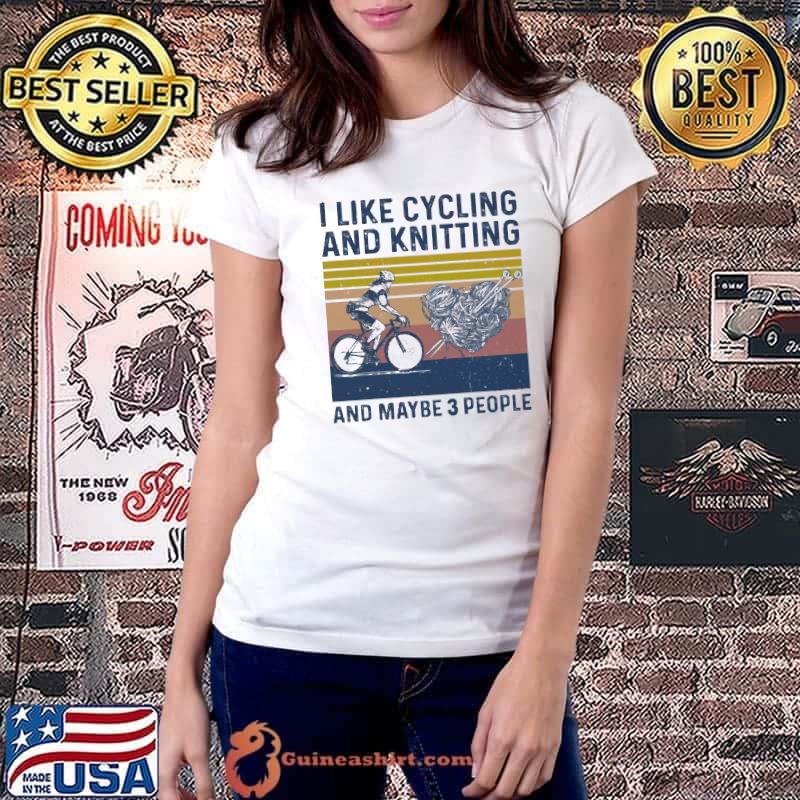 I like cycling and knitting and maybe 3 people vintage s Ladiestee