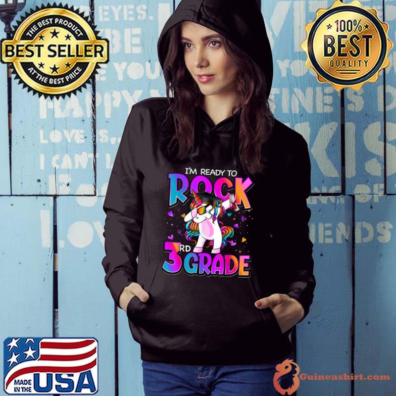 I'm Ready To Rock 3rd Grade Unicorn Back To School Girls T-Shirt