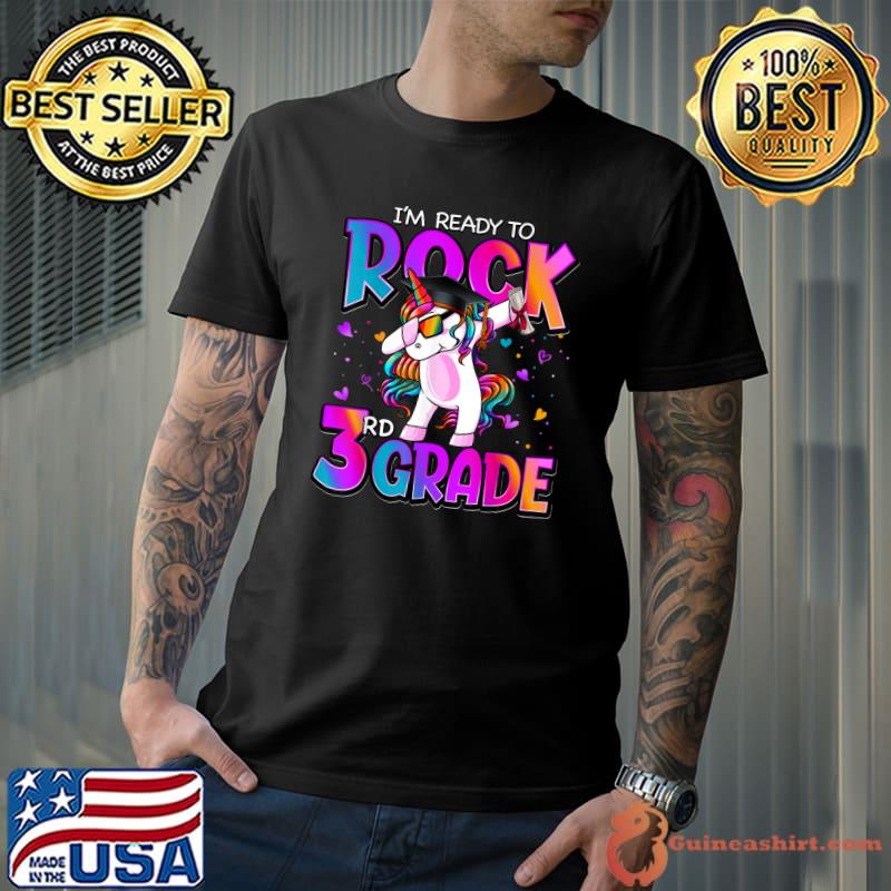 I'm Ready To Rock 3rd Grade Unicorn Back To School Girls T-Shirt Unisex