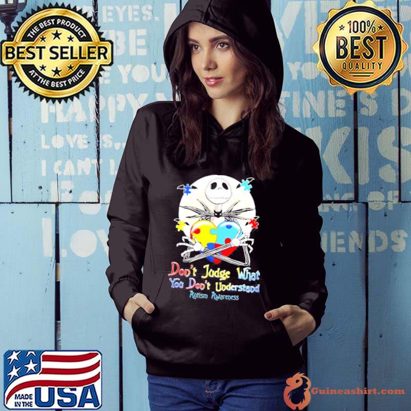 Jack skellington don't judge what you don't understand autism awareness shirt