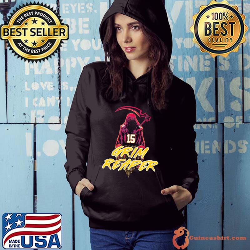 Just a girl who loves mahomes Chiefs mahomes grim reaper shirt, hoodie,  sweater, long sleeve and tank top