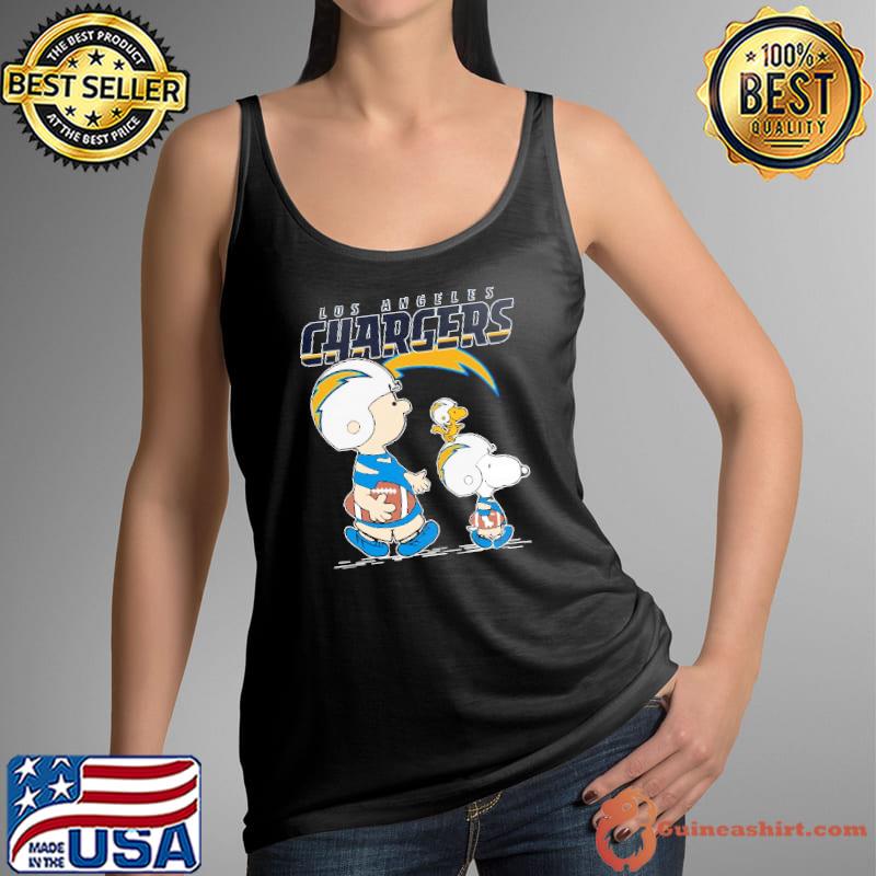 Los Angeles Chargers Let's Play Football Together Snoopy NFL Tank Top 