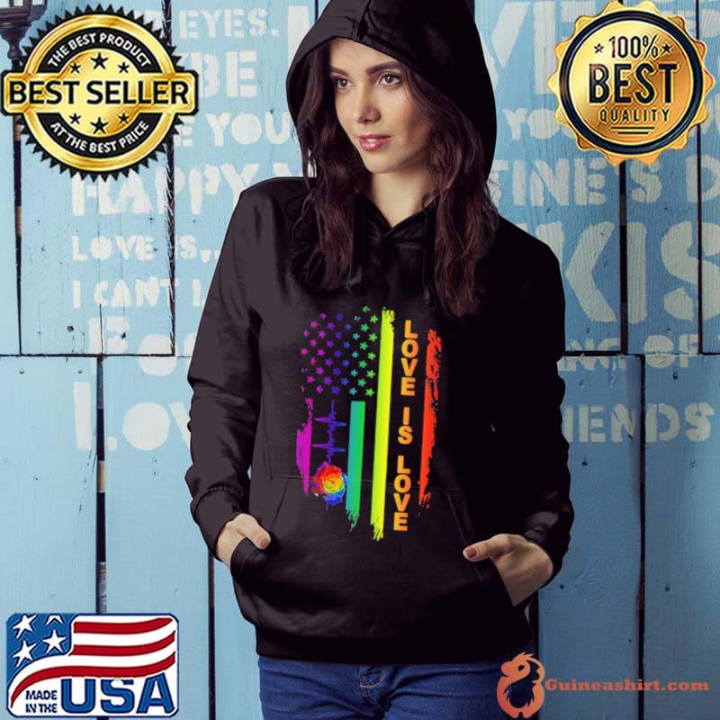Love Is Love LGBT Flag s Hoodie