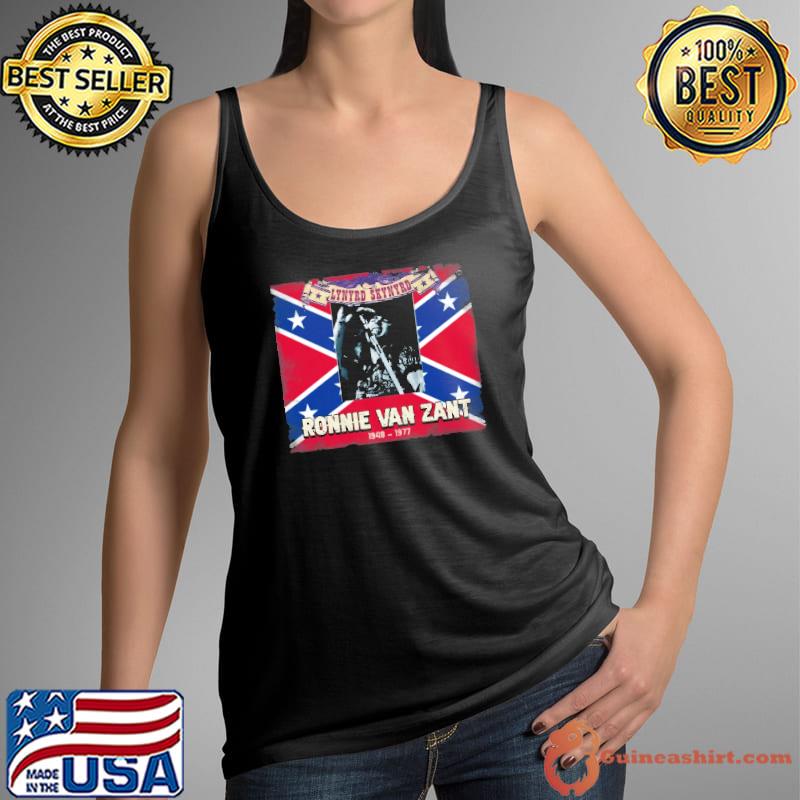 Lynyrd Skynyrd Ronnie Van Zant Flag Shirt Tank Top