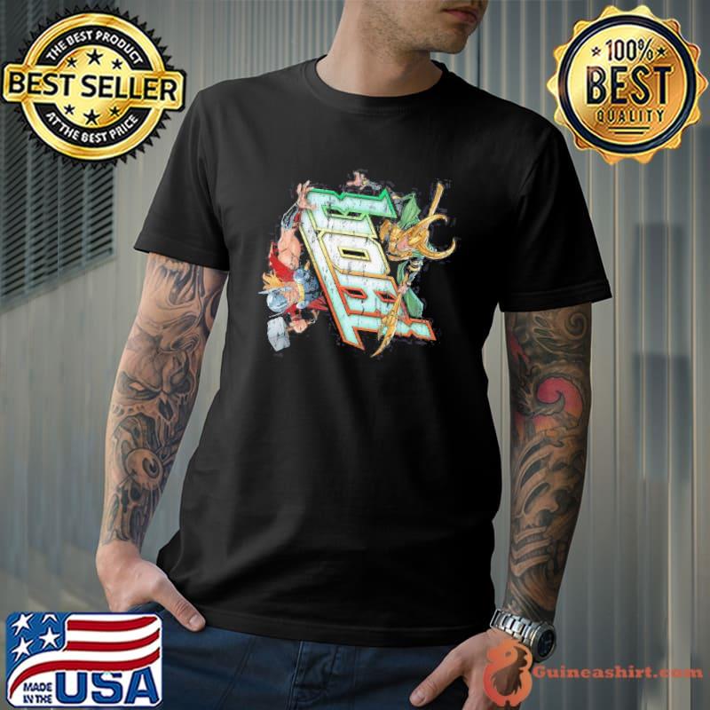 Marvel Thor vs lokI comic book Thor love and thunder shirt