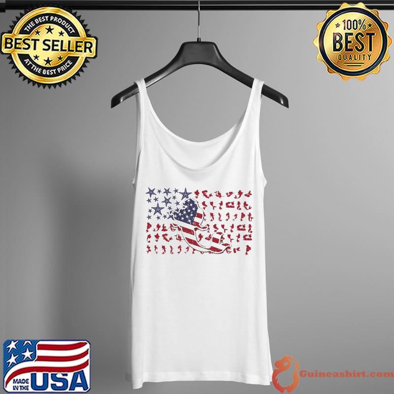 Mermaid american Flag Shirt Tank Top