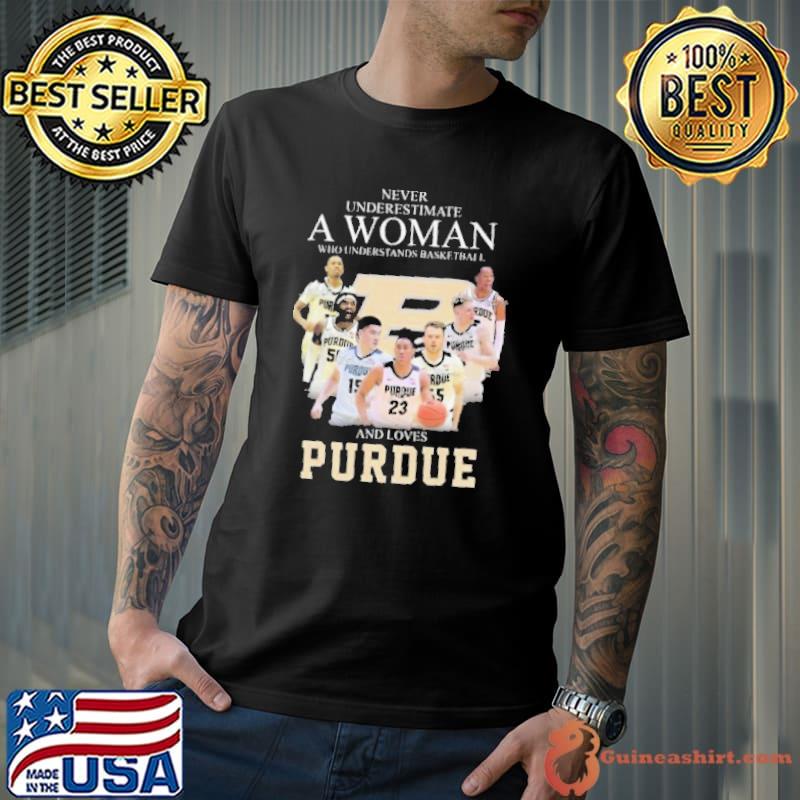Never underestimate a woman who understands basketball and loves purdue signature classic s Unisex