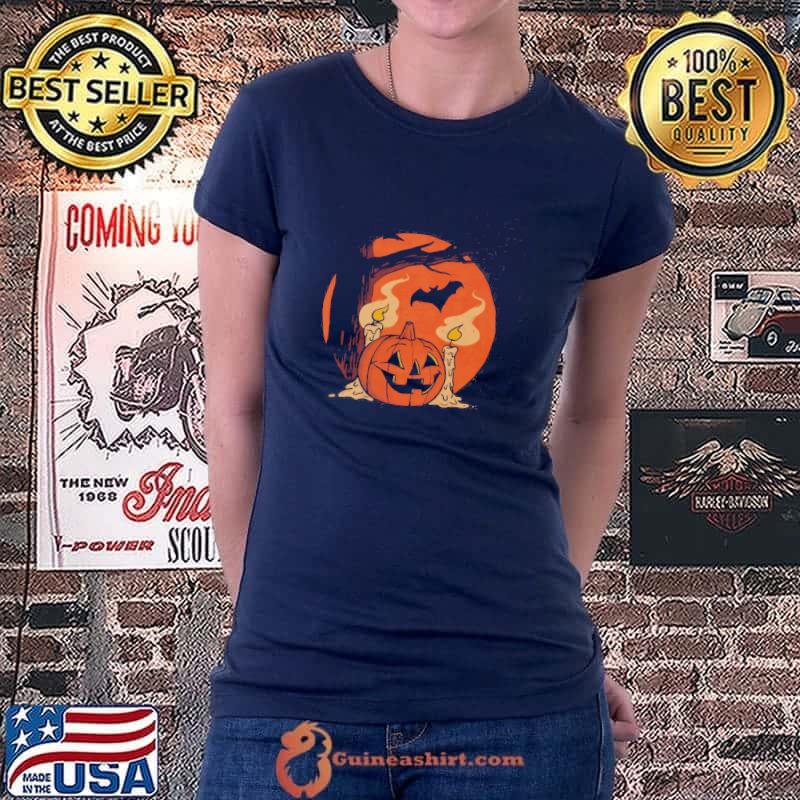 New moon pumpkin scene halloween vintage s Ladiestee