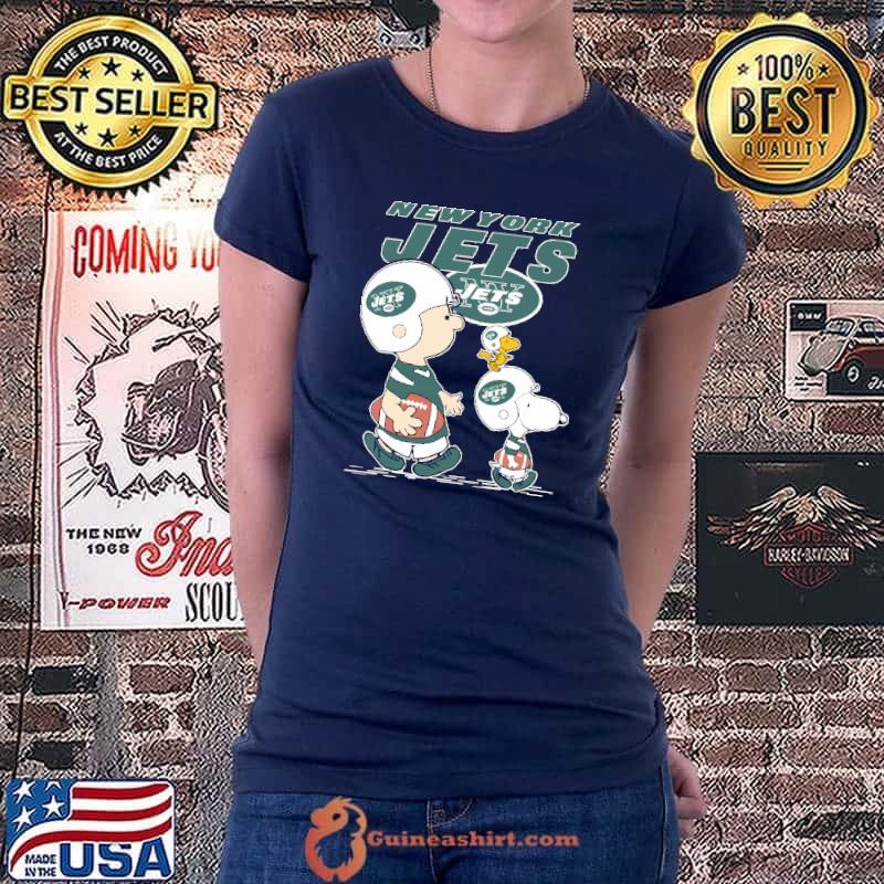 New York Jets Lets Play Football Together Snoopy NFL Shirts Ladiestee