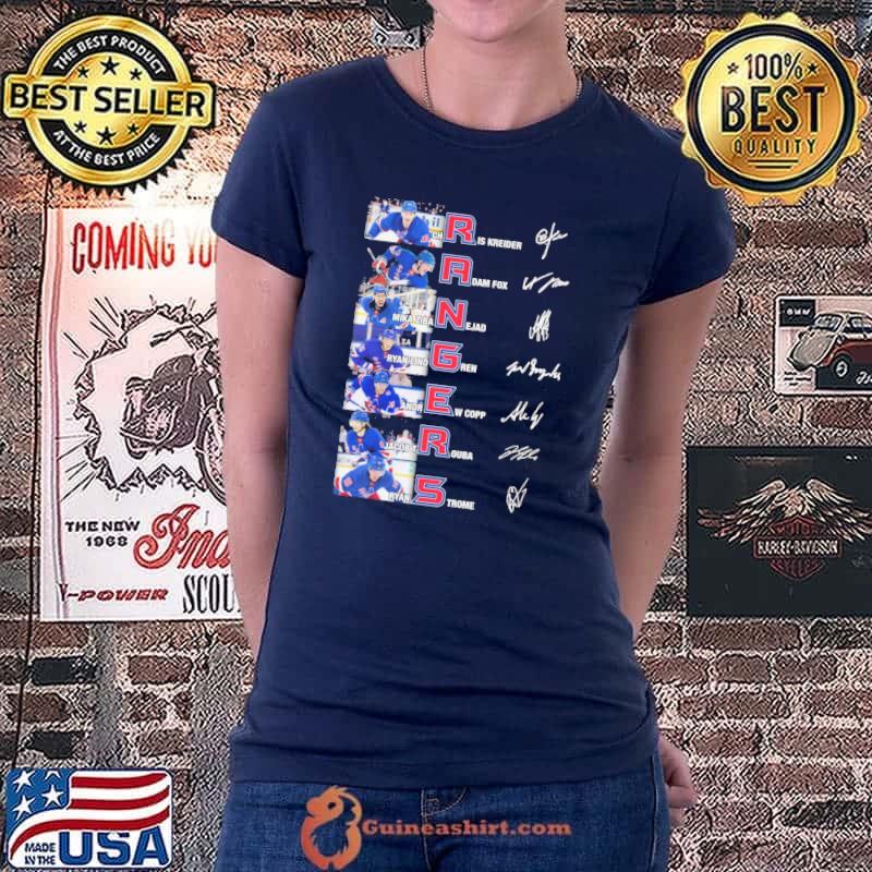 New York Rangers Members Signatures Shirt Ladiestee