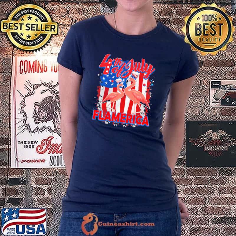 Patriotic usa flag flamingo 4th of july s Ladiestee