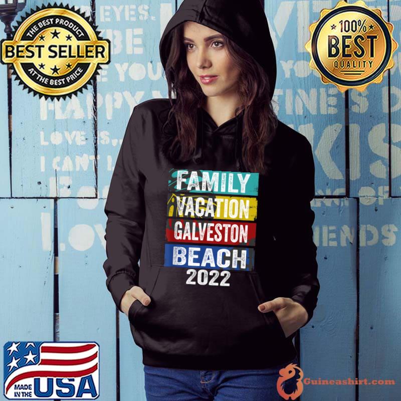 Retro Vintage Family Vacation 2022 Texas Galveston Beach T-Shirt