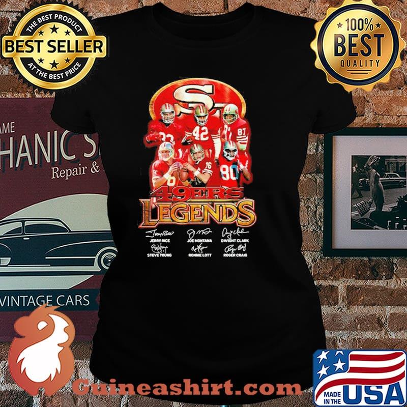 San francisco 49ers legends team signatures shirt