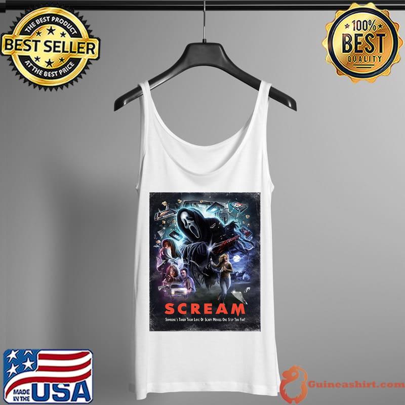 Scream someone's taken their love of scary movies one step poster s Tank Top