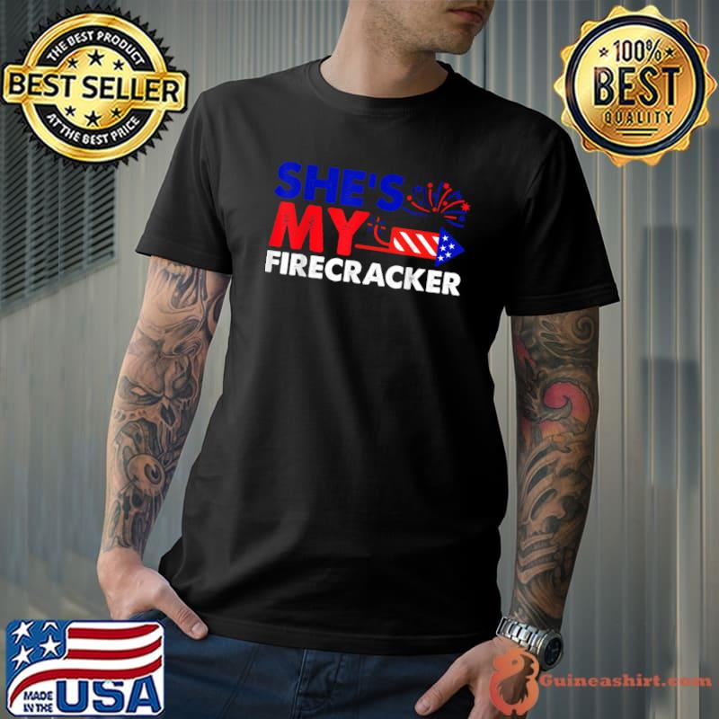 She's my firecracker 4th Of July firework T-Shirt Unisex