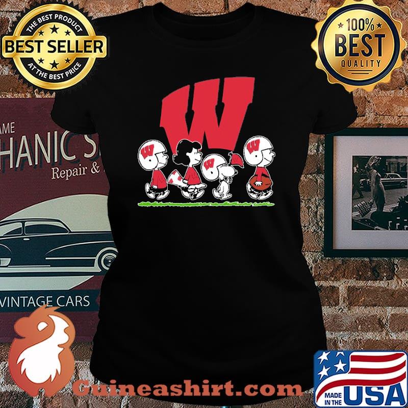 Snoopy the Peanuts cheer for the Wisconsin badgers ncaa shirt