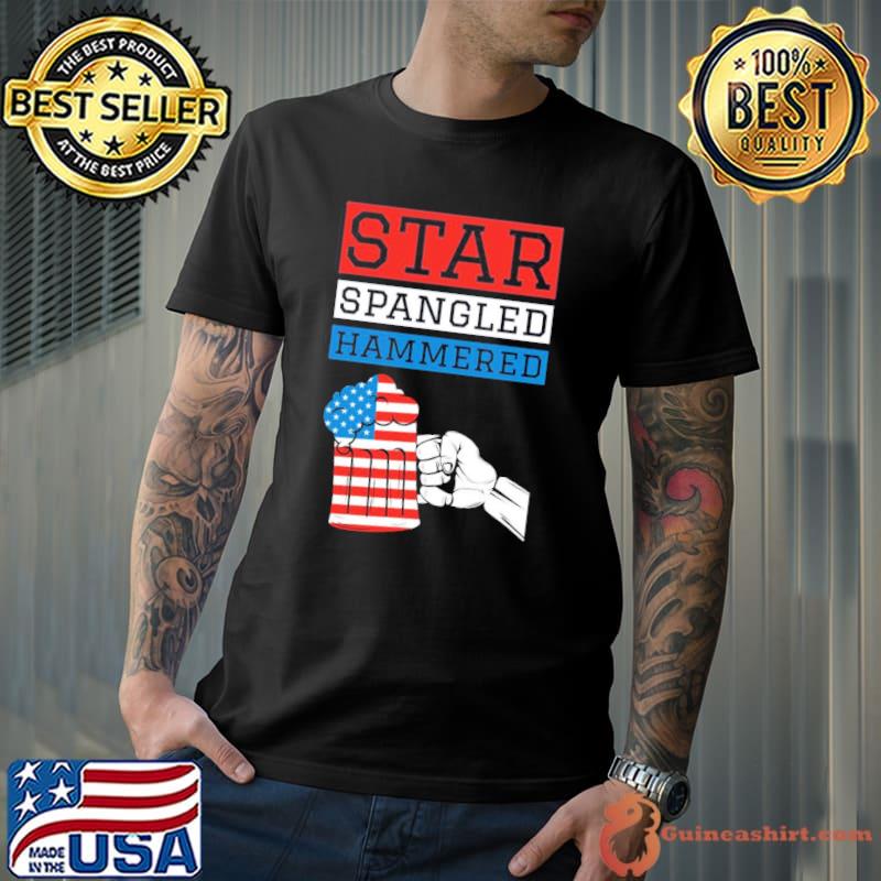 Star spangled hammered usa funny 4th of july drinking s Unisex