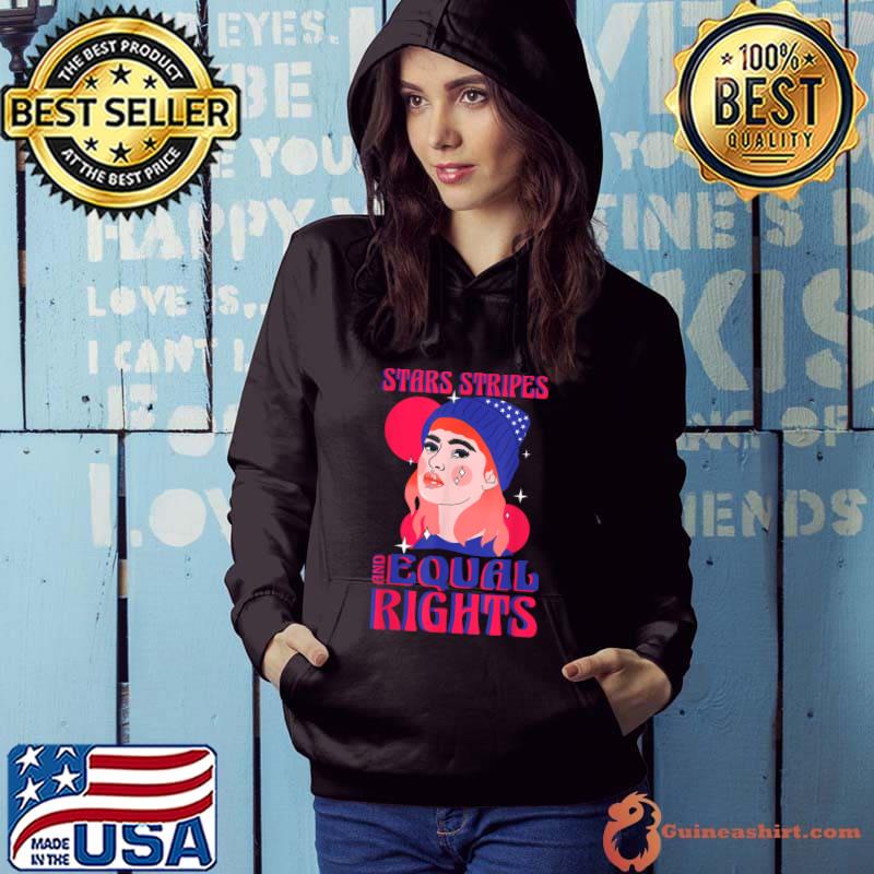 Stars Stripes Equal Rights Pro Choice Feminist 4th of July Girl T-Shirt