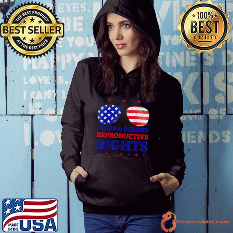 Stars Stripes Reproductive Rights 4th Of July American Flag Sunglasses T-Shirt