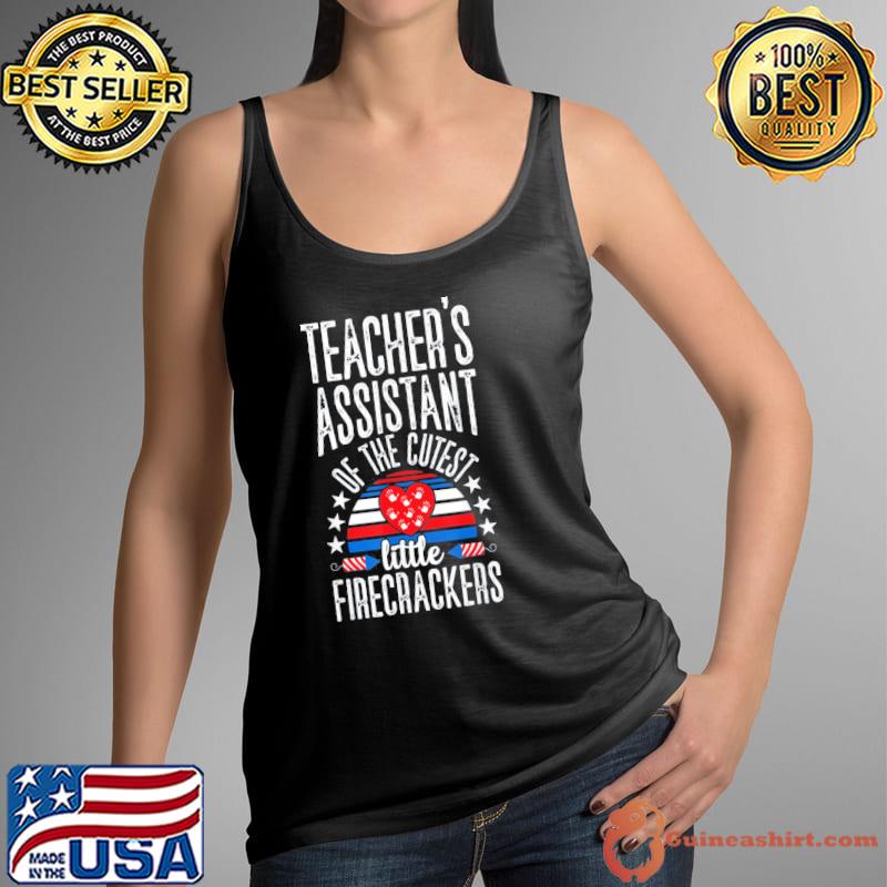 Teacher assistant 4th of july teacher aide appreciation s Tank Top