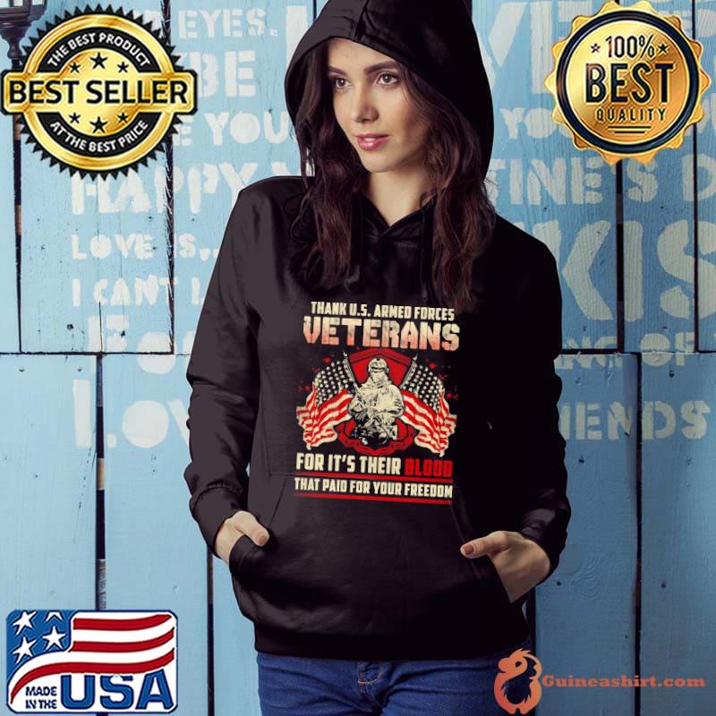 Thank us armed forces veterans shirt