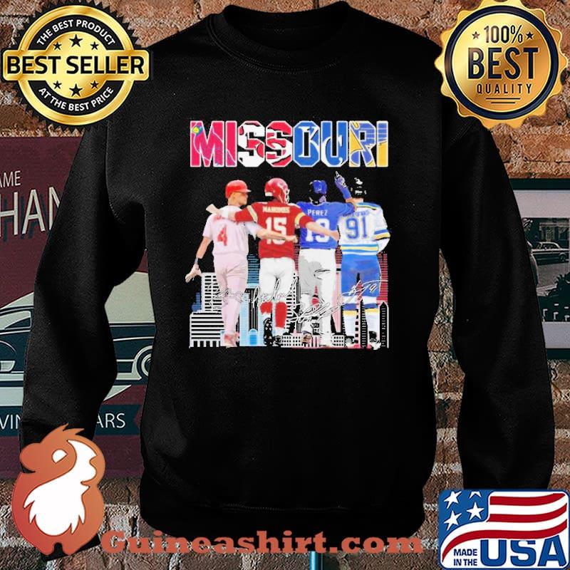 The Missouri Yadier Molina Patrick Mahomes Salvador Perez And Vladimir  Tarasenko Signatures Shirt, hoodie, sweater, long sleeve and tank top