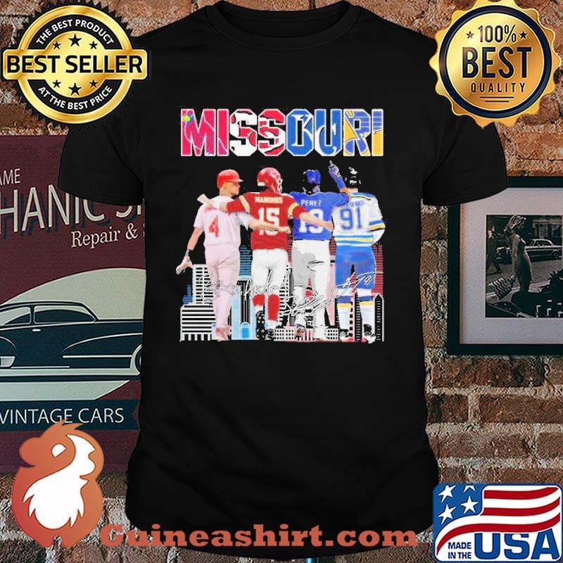 The Missouri Yadier Molina Patrick Mahomes Salvador Perez And Vladimir  Tarasenko Signatures Shirt, hoodie, sweater, long sleeve and tank top