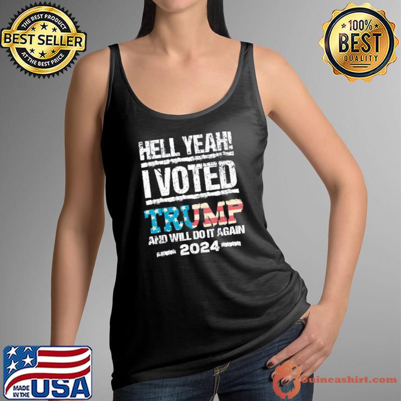 Trump 2024 I voted Trump flag maga patriot party 4th s Tank Top