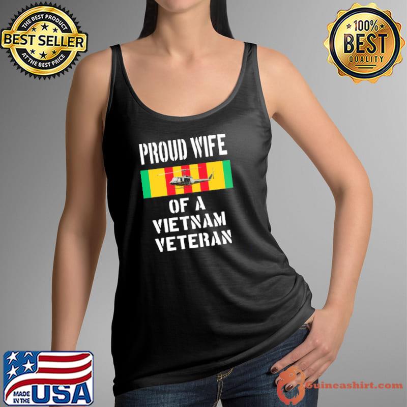 Vietnam veteran ribbon proud wife s Tank Top